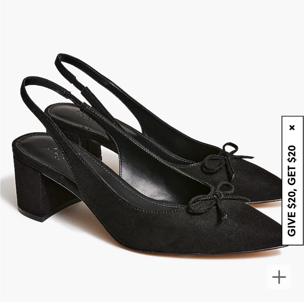 J crew Slingback bow heels